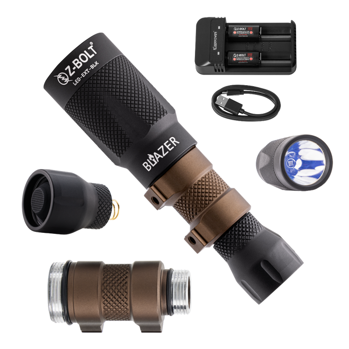 BLACK & FDE / Clicky Style Button / Batteries INCLUDED
