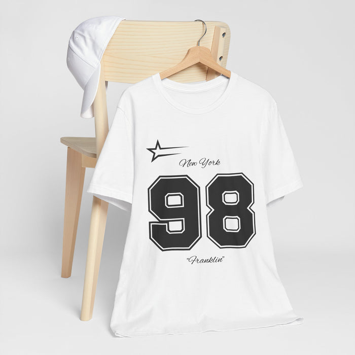 1998 Varsity Number Tee — '98 New York Franklin Athletic Shirt