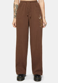 Abellona Waffle Embroidered Wide Leg Jogger