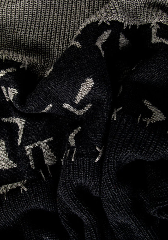 Abstract Longline Sweater