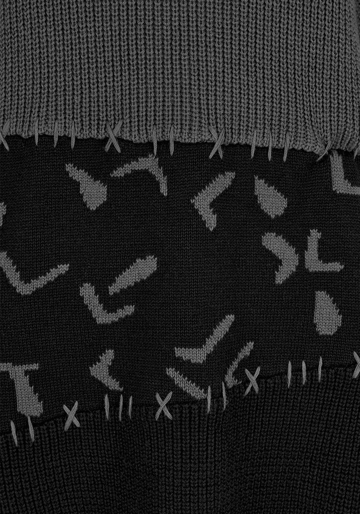 Abstract Longline Sweater