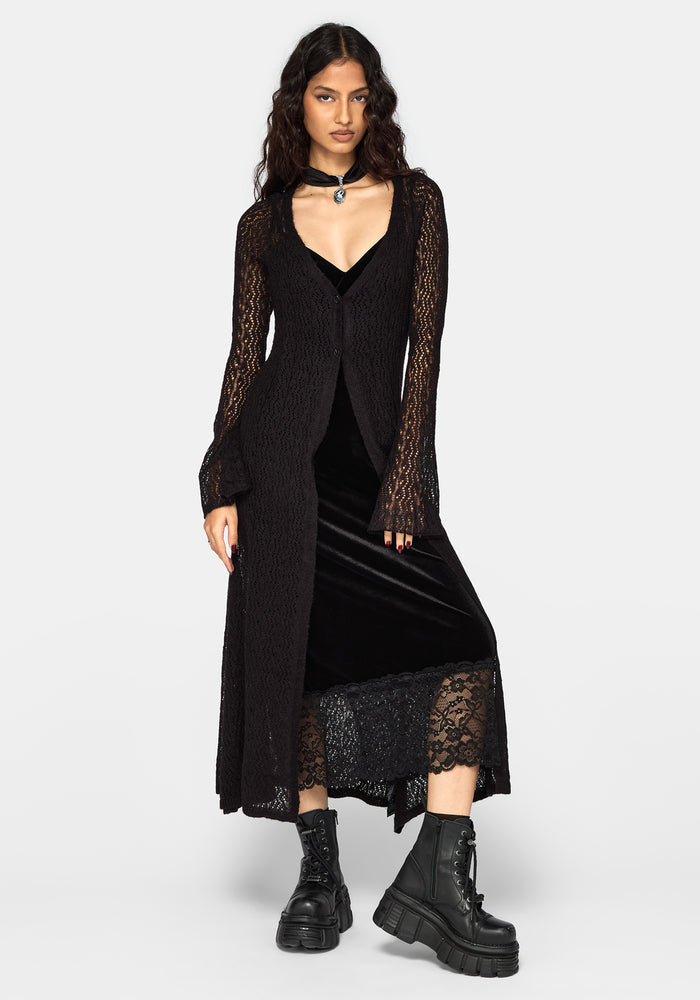 Adara Longline Fine Knit Cardigan