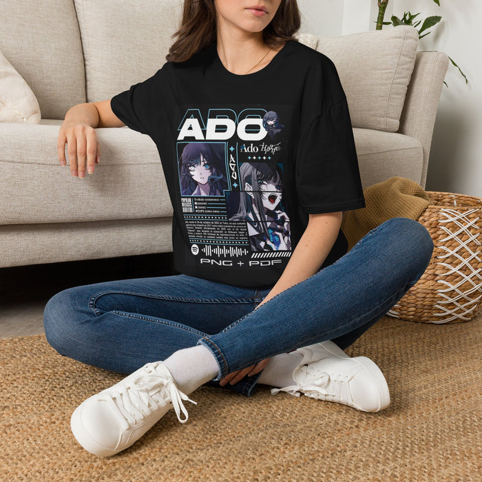 Ado Anime Graphic T‑Shirt — Ado Hysteria Retro Collage Tee