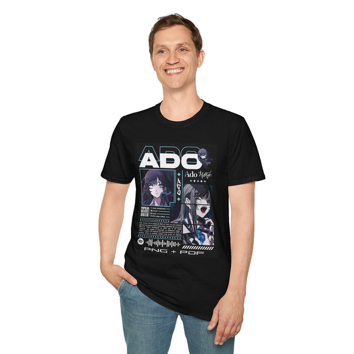 Ado Anime Graphic T‑Shirt — Ado Hysteria Retro Collage Tee