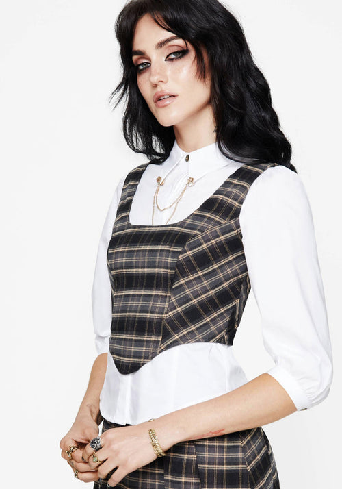 Aiden Check Corset Top