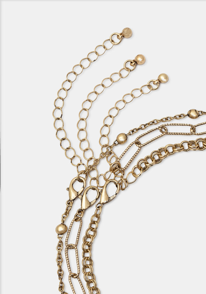 Alexen Snake Disc Layered Necklace