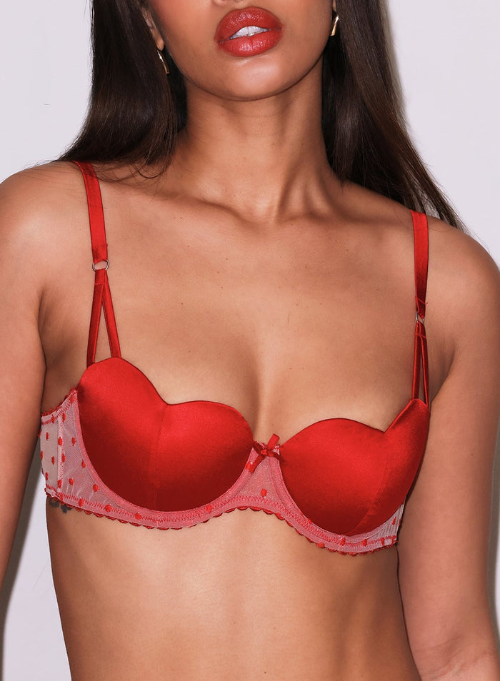 Amour Balconette Bra-rouge