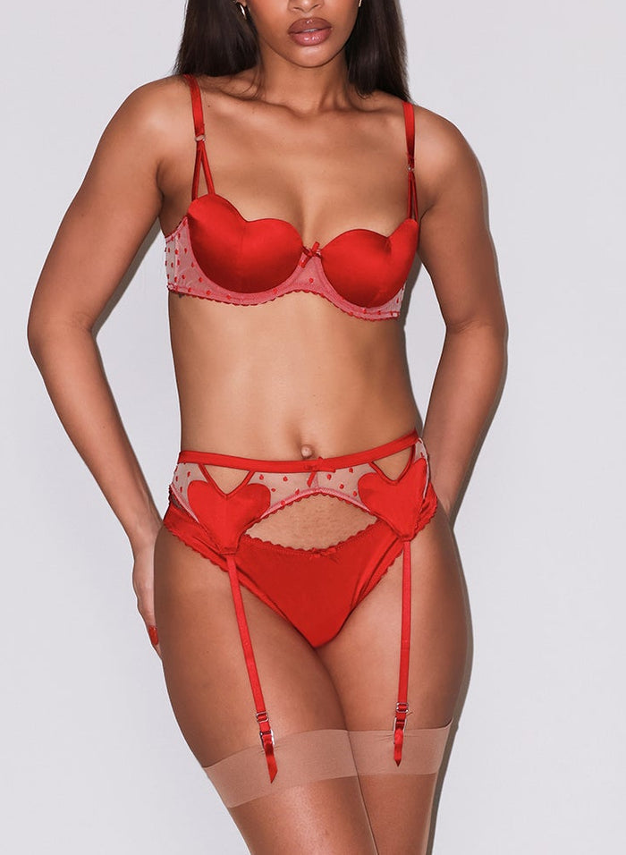 Amour Balconette Bra-rouge