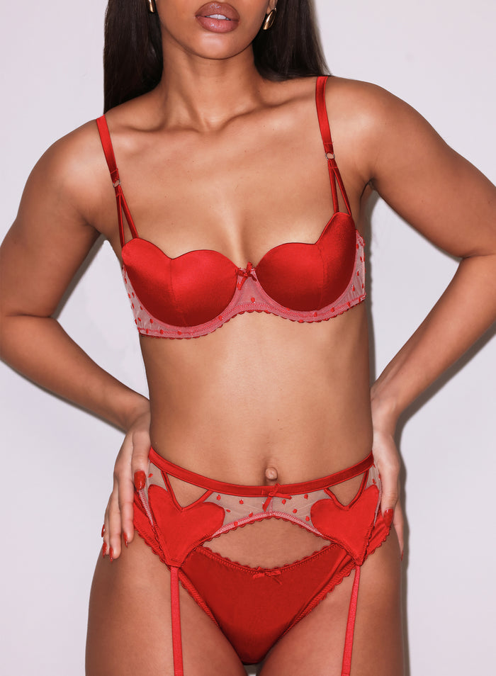 Amour Garter Belt-rouge