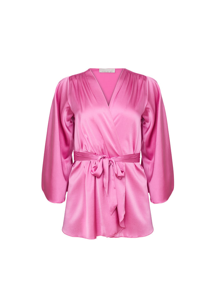 Angel Sleeve Robe-pink desire