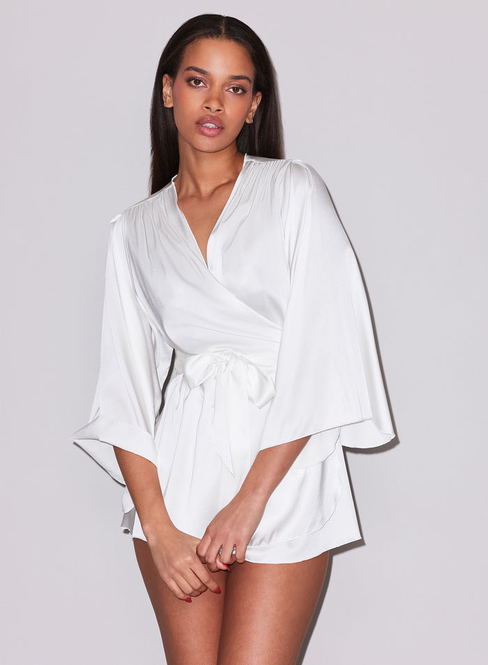 Angel Sleeve Robe-ivory