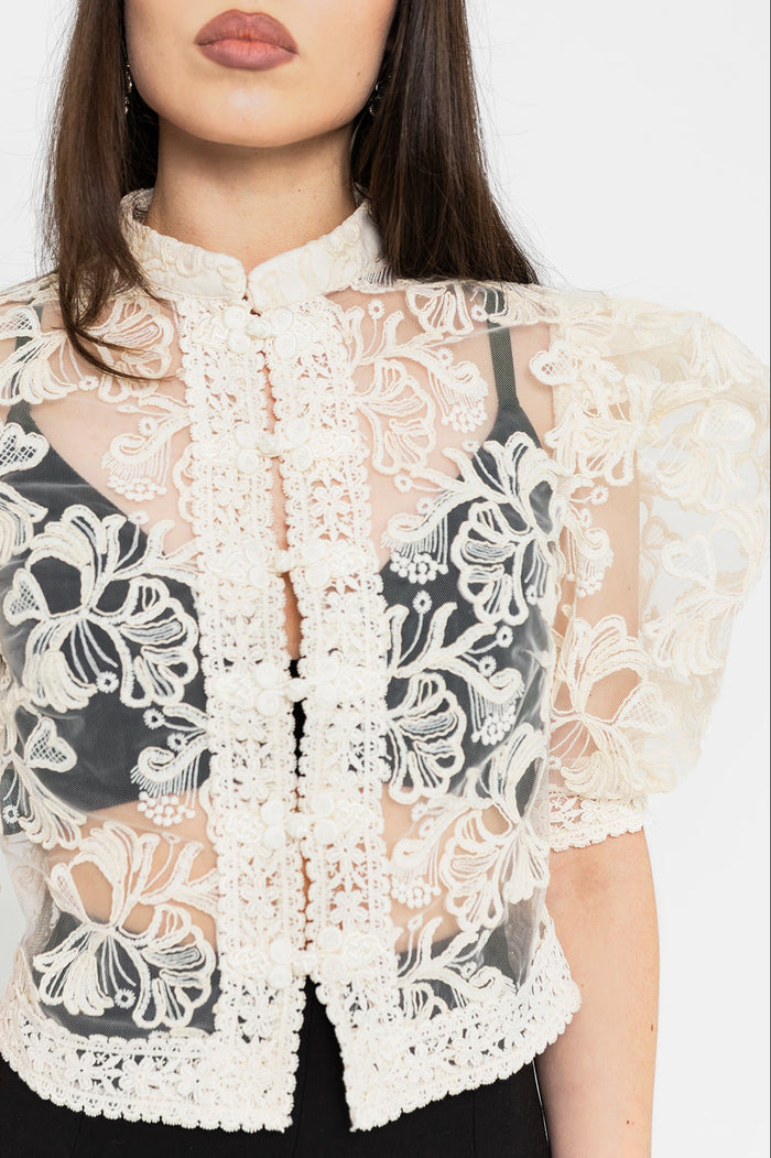 Angela Folk Embroidered Blouse
