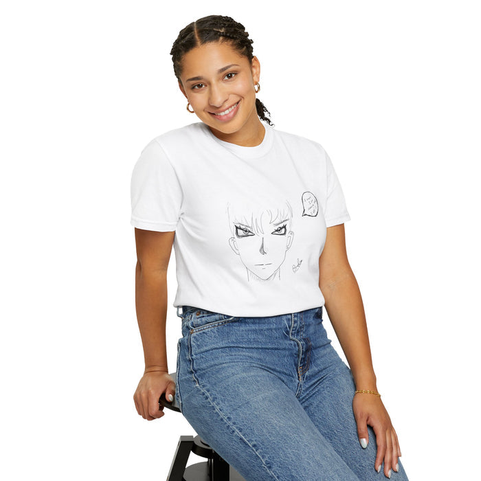 Anime Sketch Face T-Shirt — Minimal Manga Illustration Tee
