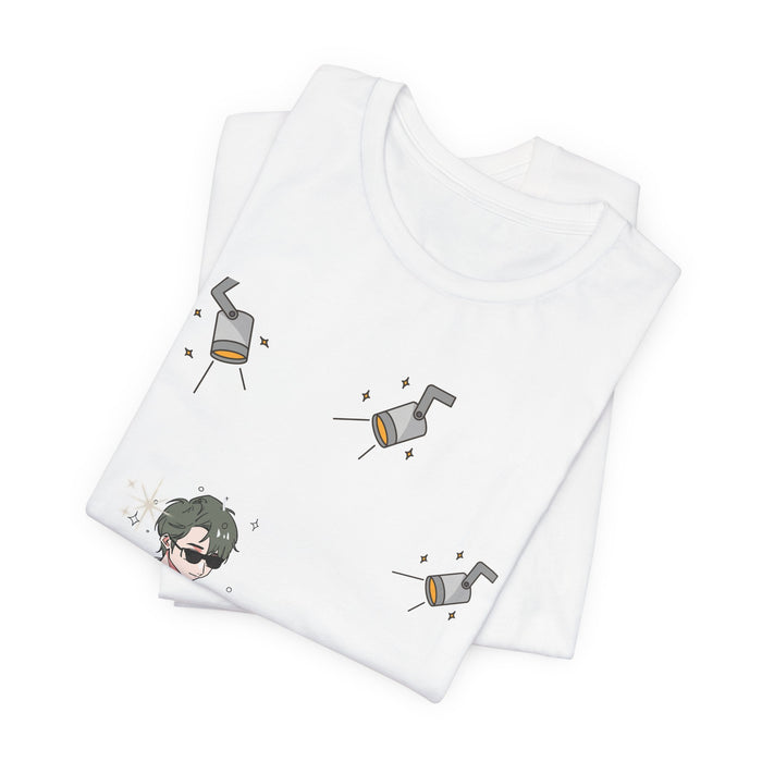 Anime Study Boy Graphic Tee — Cute Bookish Student Design