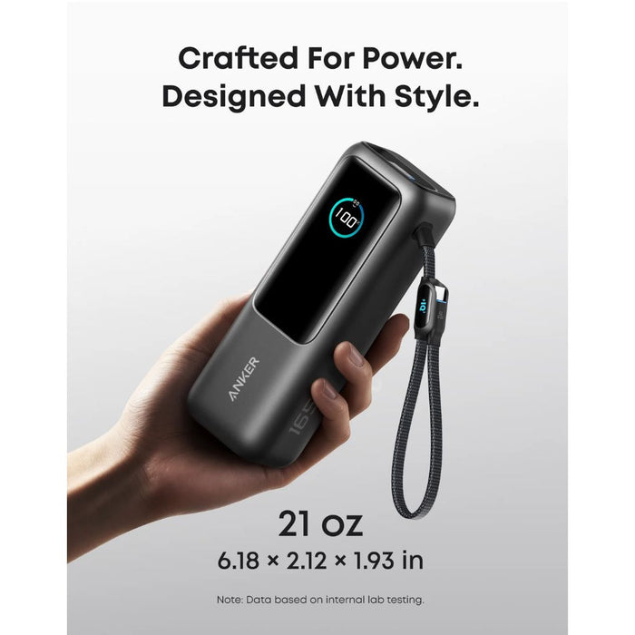 Anker Laptop Power Bank 25,000mAh, 165W - Black