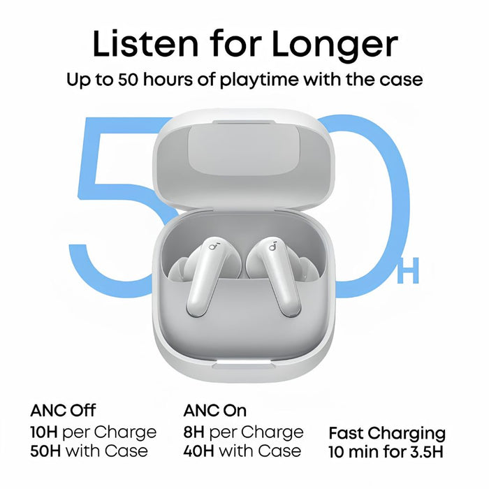 Anker Soundcore R60i NC Wireless Earbuds - White