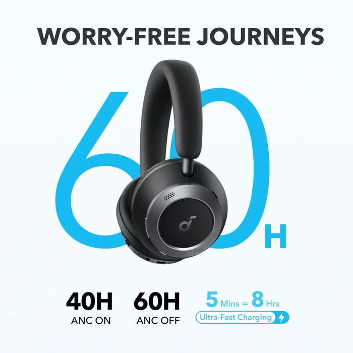 Anker Soundcore Space One Pro FlexiCurve - Over-Ear Headphones, Black