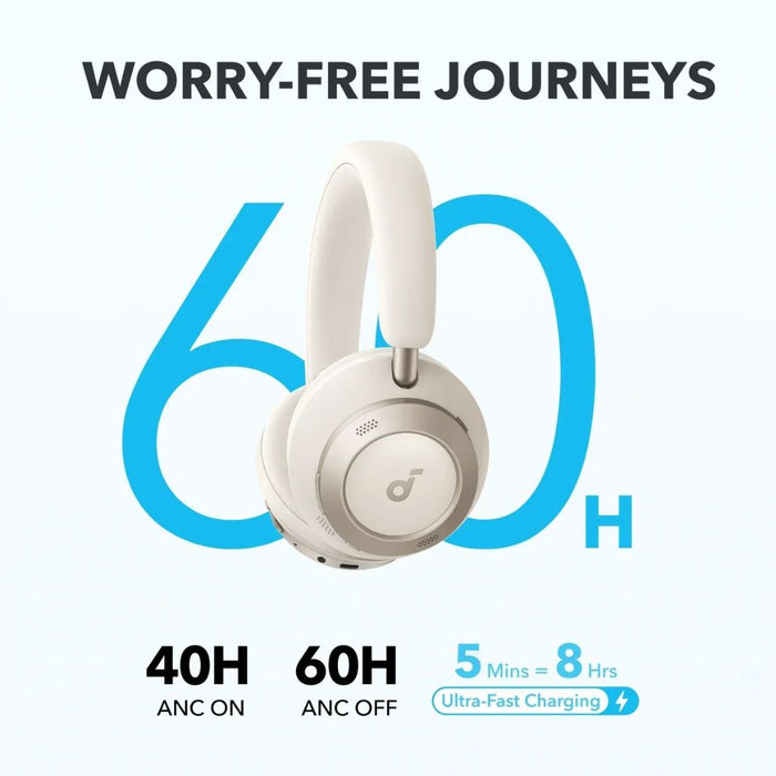 Anker soundcore Space One Pro FlexiCurve Over-Ear Headphone - White