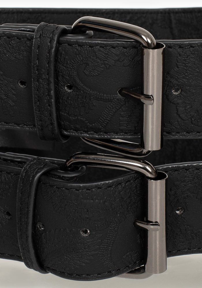 Apricity Paisley Debossed Waist Belt