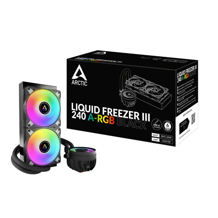Arctic Liquid Freezer III 240 A-RGB - Black - شركة القيم العالمية للحاسبات