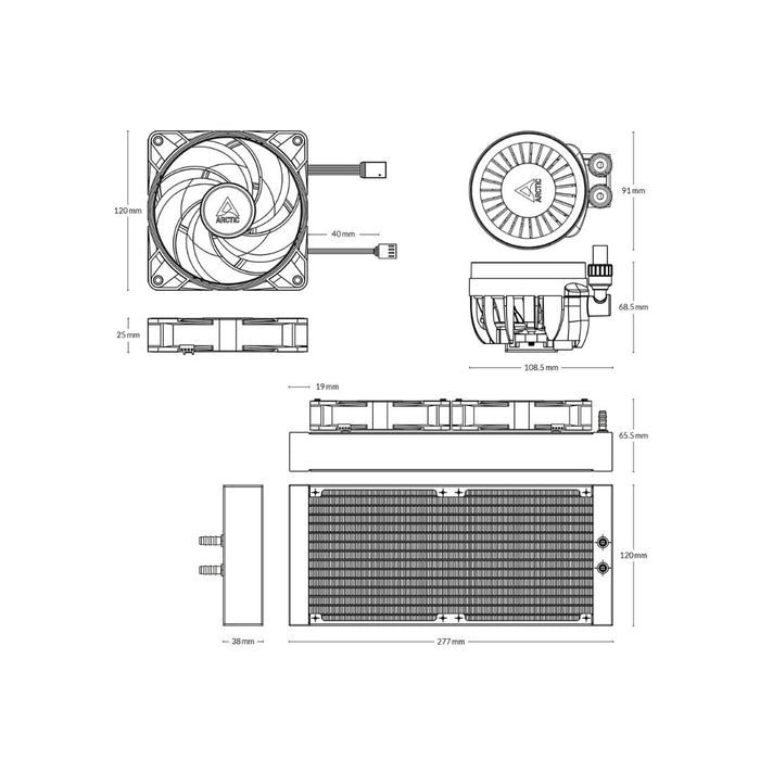 Arctic Liquid Freezer III 240 A-RGB - Black - شركة القيم العالمية للحاسبات