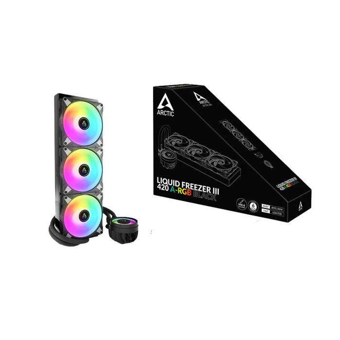 Arctic Liquid Freezer III 420 A-RGB - Black - شركة القيم العالمية للحاسبات