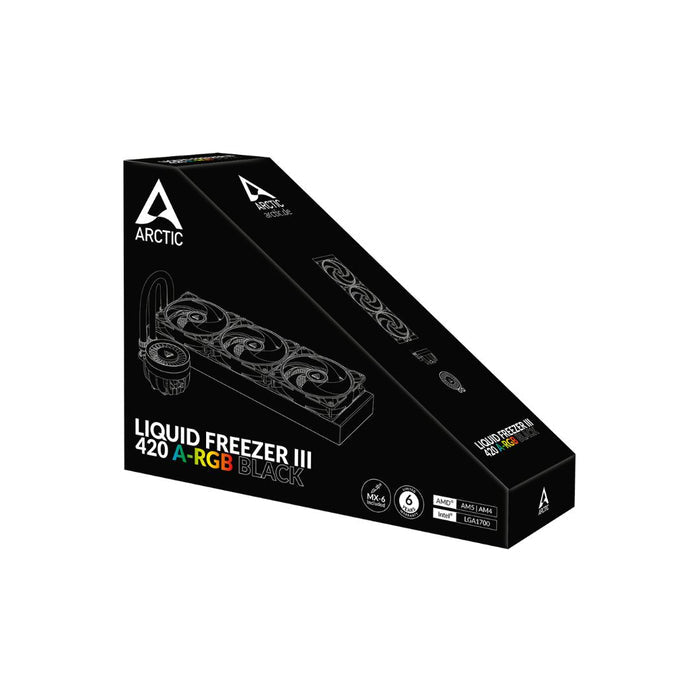 Arctic Liquid Freezer III 420 A-RGB - Black - شركة القيم العالمية للحاسبات