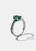 Ardour Sterling Silver Moss Agate Ring
