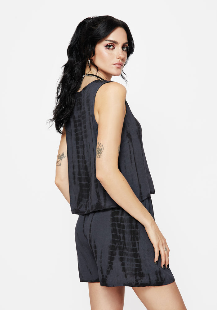 Aria Tie Dye Button Up Top