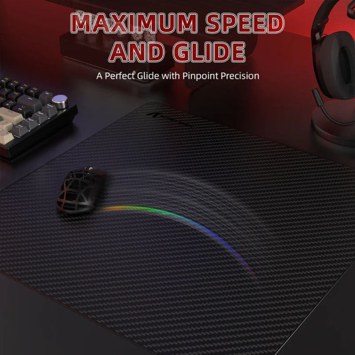 ATTACK SHARK CM04 XL 490*490mm eSport Carbon Fiber Gaming Mousepad - Eclipse Black
