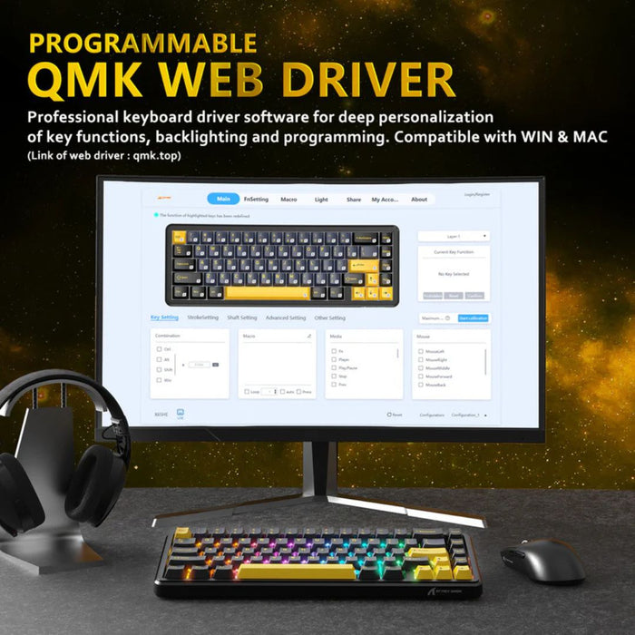 ATTACK SHARK X65 Magnetic Mechanical Keyboard - Starry Night