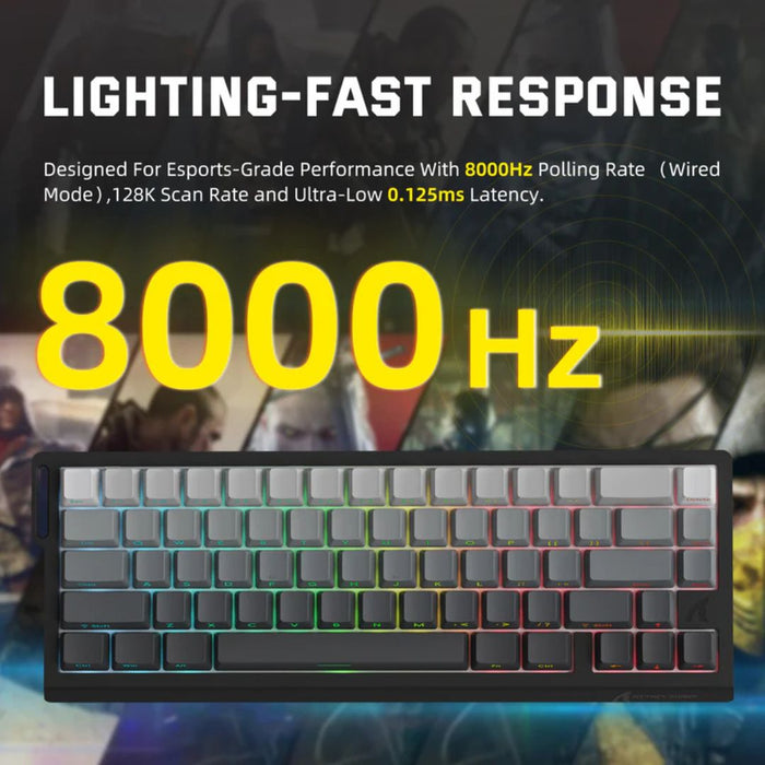 ATTACK SHARK X68 Pro Magnetic Wireless Mechanical Keyboard - Moonlit Black