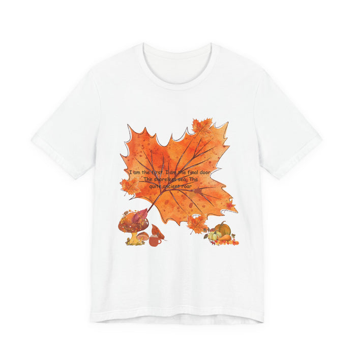 Autumn Leaf & Mushrooms T‑Shirt — Fall Quote Graphic Tee