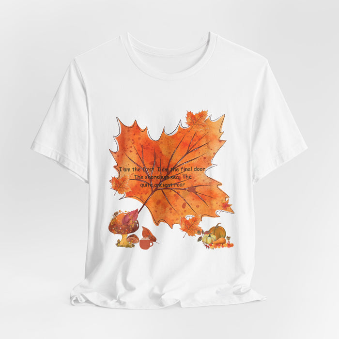 Autumn Leaf & Mushrooms T‑Shirt — Fall Quote Graphic Tee