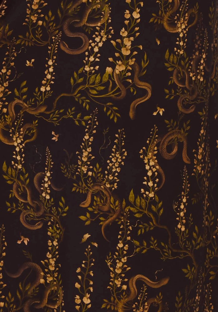 Azazel Snake Printed Belted Mini Dress