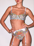 Banana Embroidery Balconette Bra-ice queen-Fleur du Mal