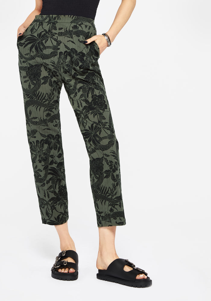 Bashe Soft Tapered Trousers - Green