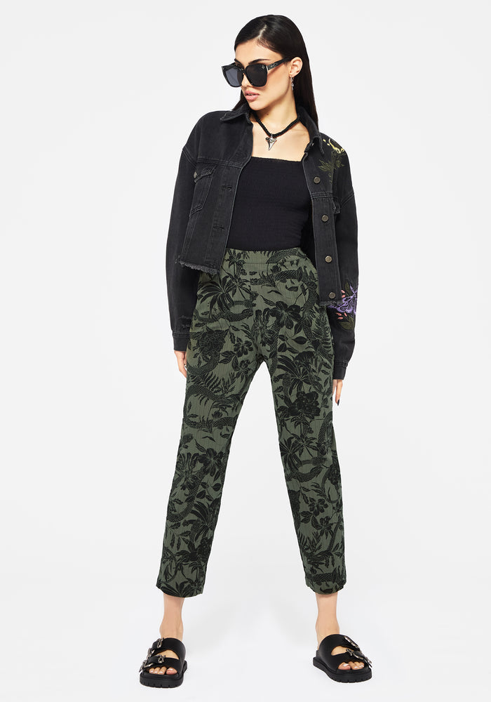 Bashe Soft Tapered Trousers - Green