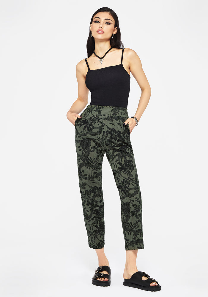 Bashe Soft Tapered Trousers - Green