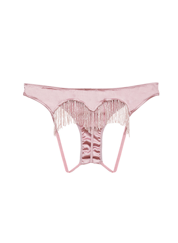 Beaded Fringe Ouvert Heart Shaped Panty-rosebud-flat