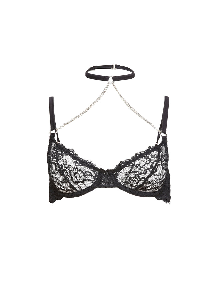 Bianca Chain Bra-black