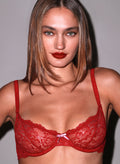 Bianca Lace Bra-rouge-Fleur du Mal