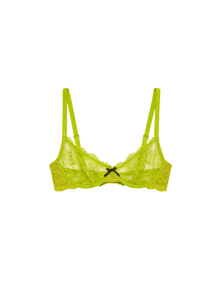 Bianca Lace Bra-lime punch-flat