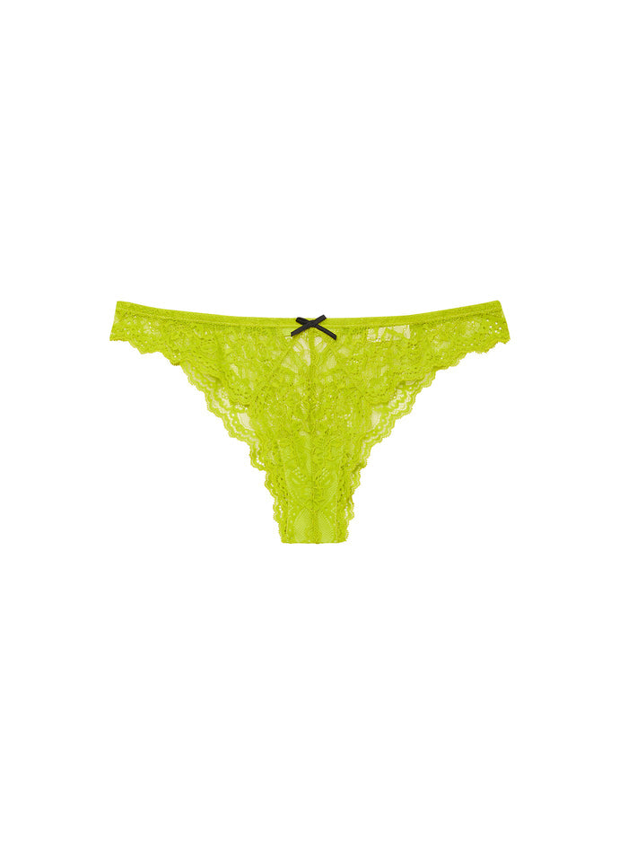 Bianca Lace Cheeky-lime punch-flat