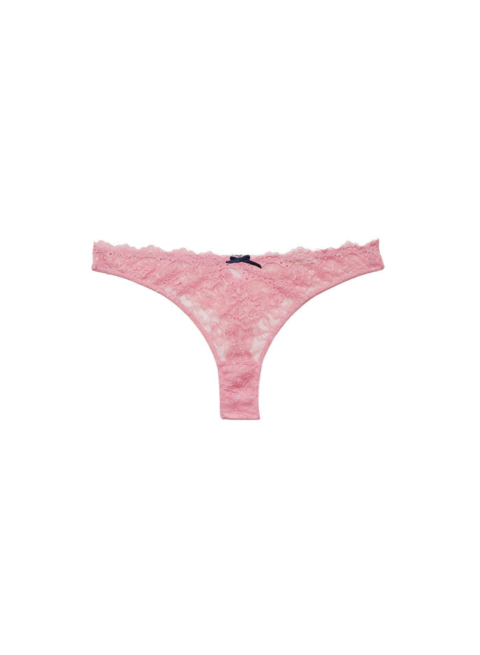Bianca Lace Thong-pink lady-flat