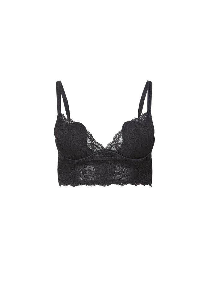 Bianca Lace Seduce U-Plunge Longline-black-flat