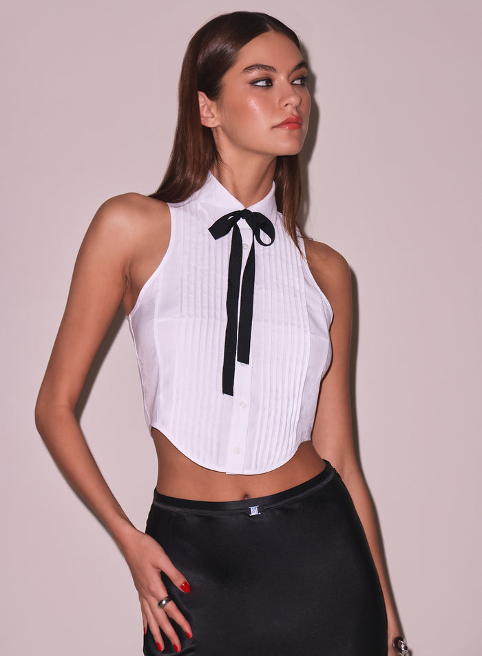 Bib Top-ivory-Fleur du Mal