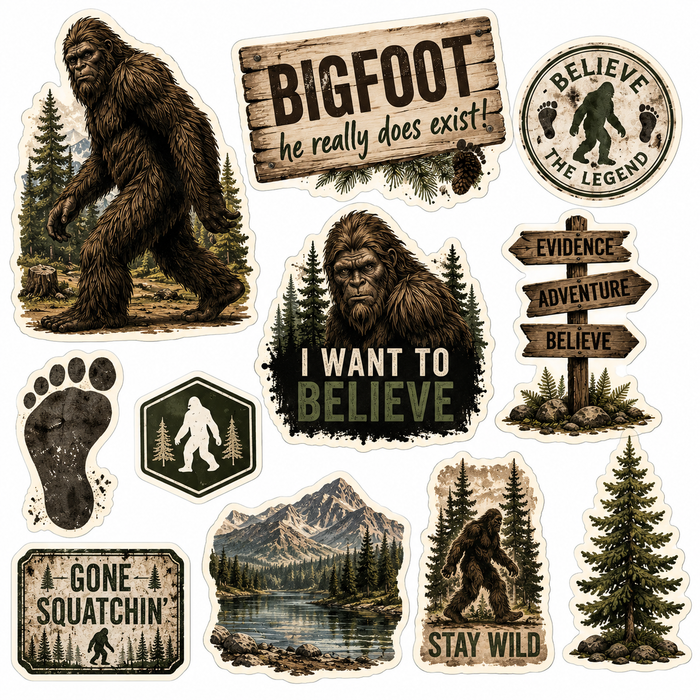 Big Foot He Really Does Exist Scrapbooking Kit