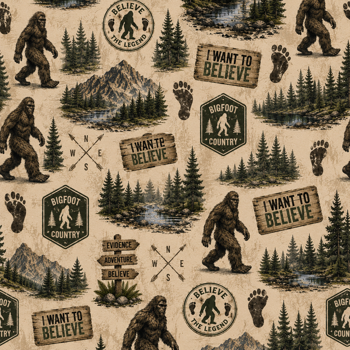 Big Foot He Really Does Exist Scrapbooking Kit