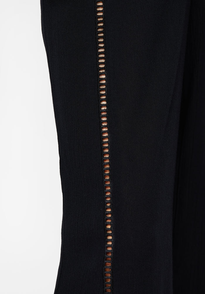 Blessing Lace Trim Wide Leg Trouser